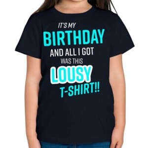 Regalo Divertido ES Mi Cumpleaños Pésimo Camiseta Niños Top Azul Broma Papá