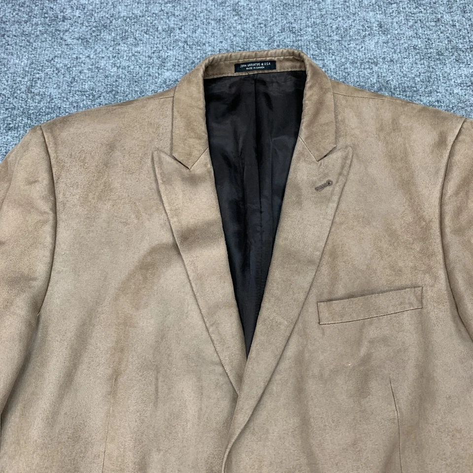 Blazer John Varvatos Citywood Hombre 44 Marrón Mezcla de Algodón Abrigo Deportivo Pecho Único Foto 3 de 4