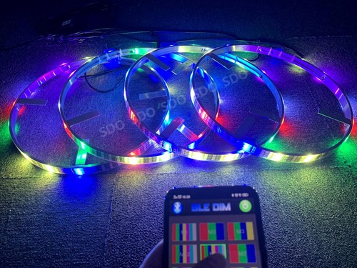 17.5'' Dream Color Chasing Triple Row LED Wheel Lights For Truck Tire Rim Lights - Foto 13 di 16