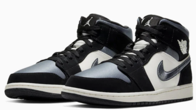 Air Jordan 1 SE Mid Satin Smoke Grey Gray Black 852542-011  display picture 3