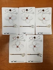 5 Packs of 2: Scunci Ali Fedotowsky Floral/Pearl Bobby Pins 6578 -R9P4a