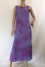 🌻 TAHARI SIZE 10 MAXI  HIPPIE CHIFFON DRESS