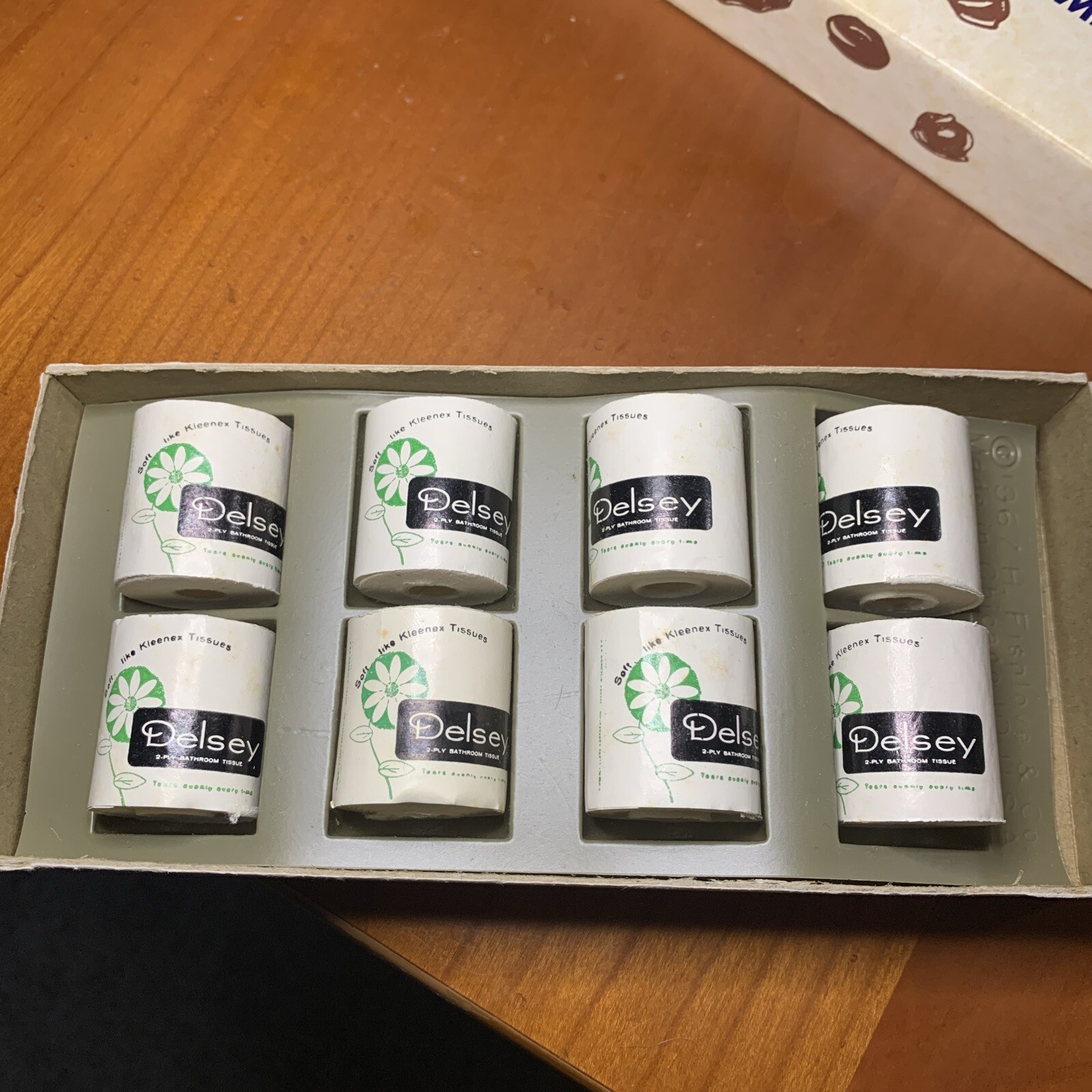 Vtg 1967 Miniatures For Emergencies Delsey Toilet Paper Novelty H Fishlove & Co.