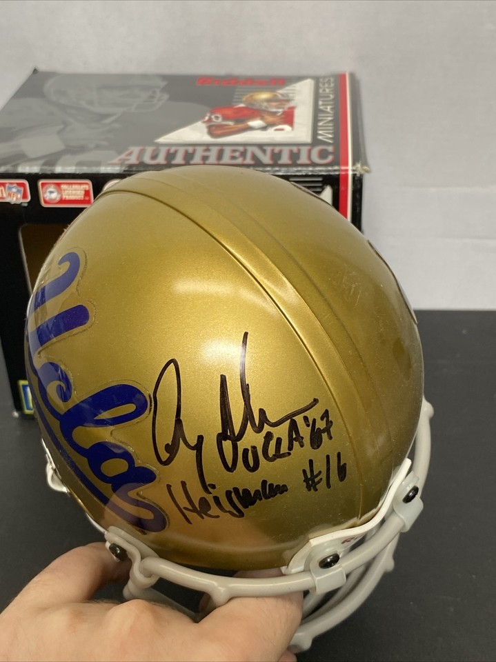 Gary Beban Signed Mini Helmet Autograph Riddell UCLA NCAA Heisman ‘67 ...