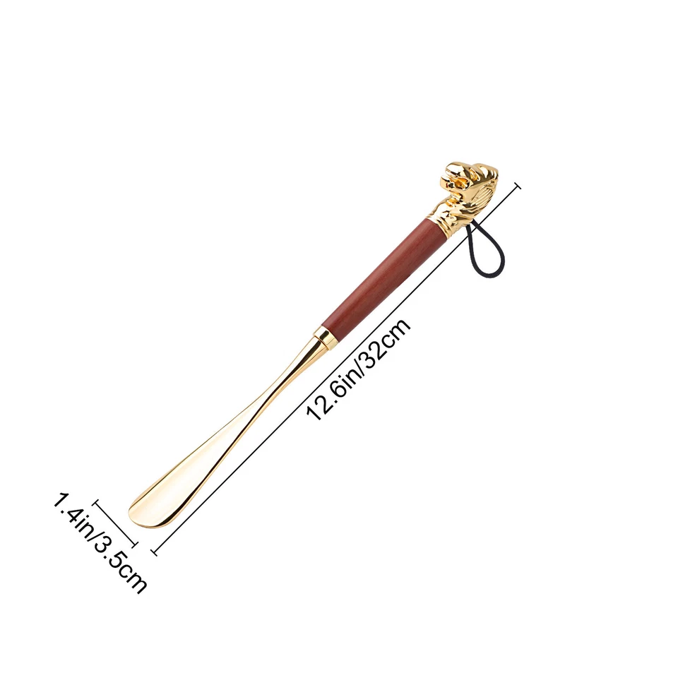 Long Handle Shoe Horn for Seniors Men Women Horse/Lion Head Shoe Lifter - Image 3 of 4