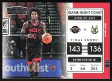 2021-22 Panini Contenders Game Night Ticket Kevin Porter Jr. #14 Houston Rockets