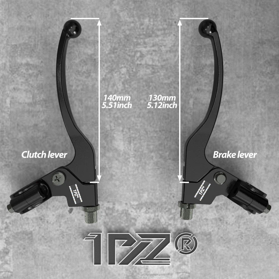 Shorty Black Clutch & Drum Brake Lever Perch Assembly Yamaha 7/8" 22mm Handlebar - Image 2 of 4
