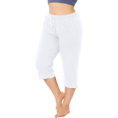 Ladies Palazzo Pant Capri Pants Women High Waist Loose Fit Daily Wear Casual - Picture 11 of 35
