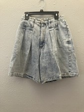 Vintage 90s Hi-Rise Acid Wash Jean Shorts