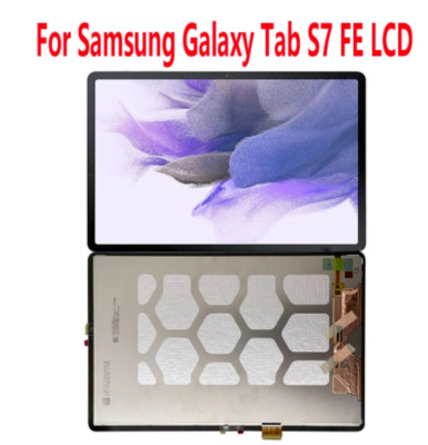 Für Samsung Galaxy Tab S7 FE SM-T730 T736B Full LCD Display Schwarz Glas Ersatz 