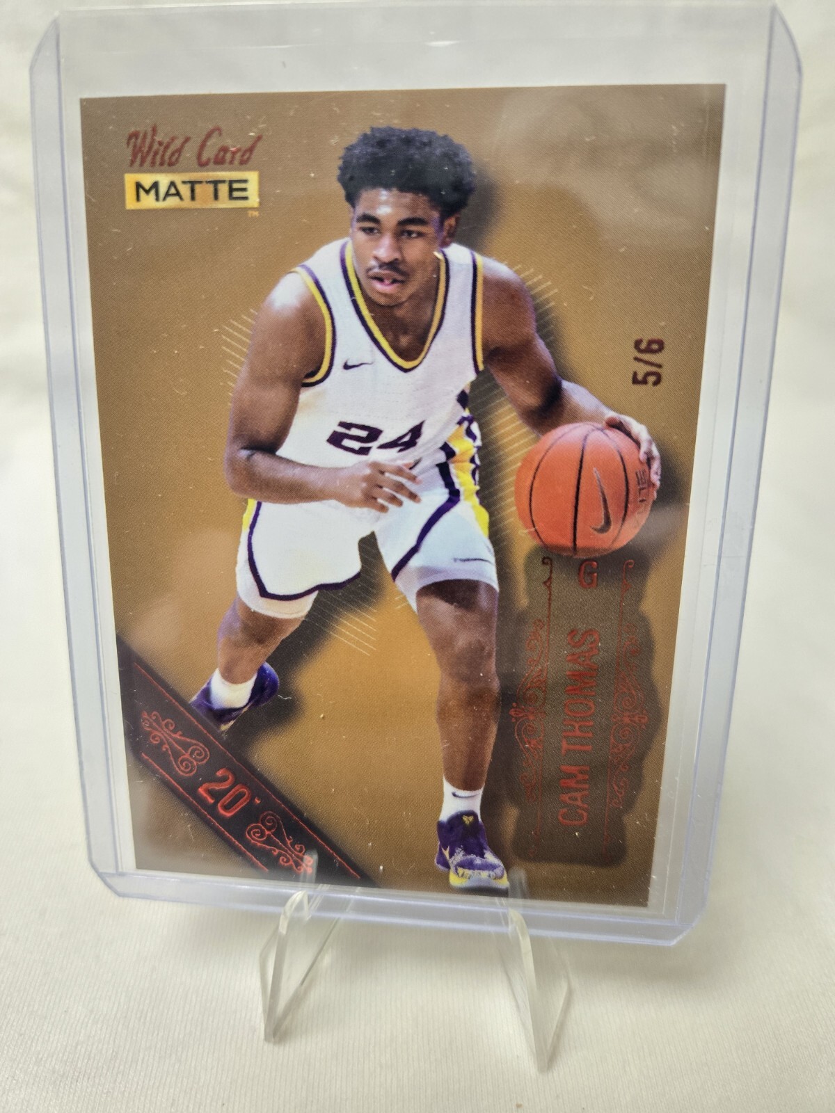 2022-23 Wild Card Matte Draft Red 5/6 Cam Thomas  #MB-12