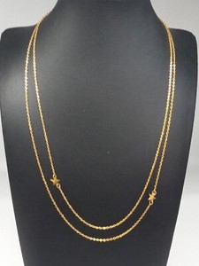 Authentic Jennifer Zeuner Yellow Gold Plated 2 Chain Stars Charms necklace