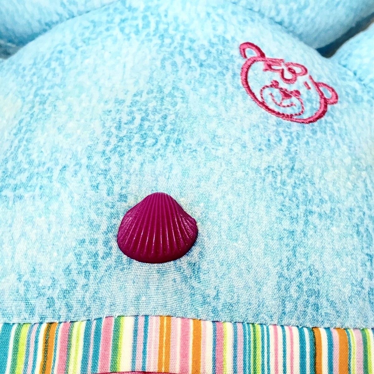 Vintage 2004 Doodle Bear Plush Tyco Blue Pink Stuffed Teddy Vintage 2004 Doodle Bear Plush Tyco Blue Pink Stuffed Teddy