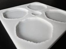 GEODE Druzy Edge Coaster Silicone Mold AU