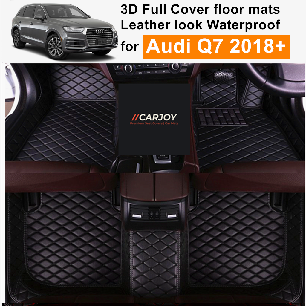 3D Moulded Fully Waterproof Car Floor Mats for Audi Q7 7 seats 3 rows