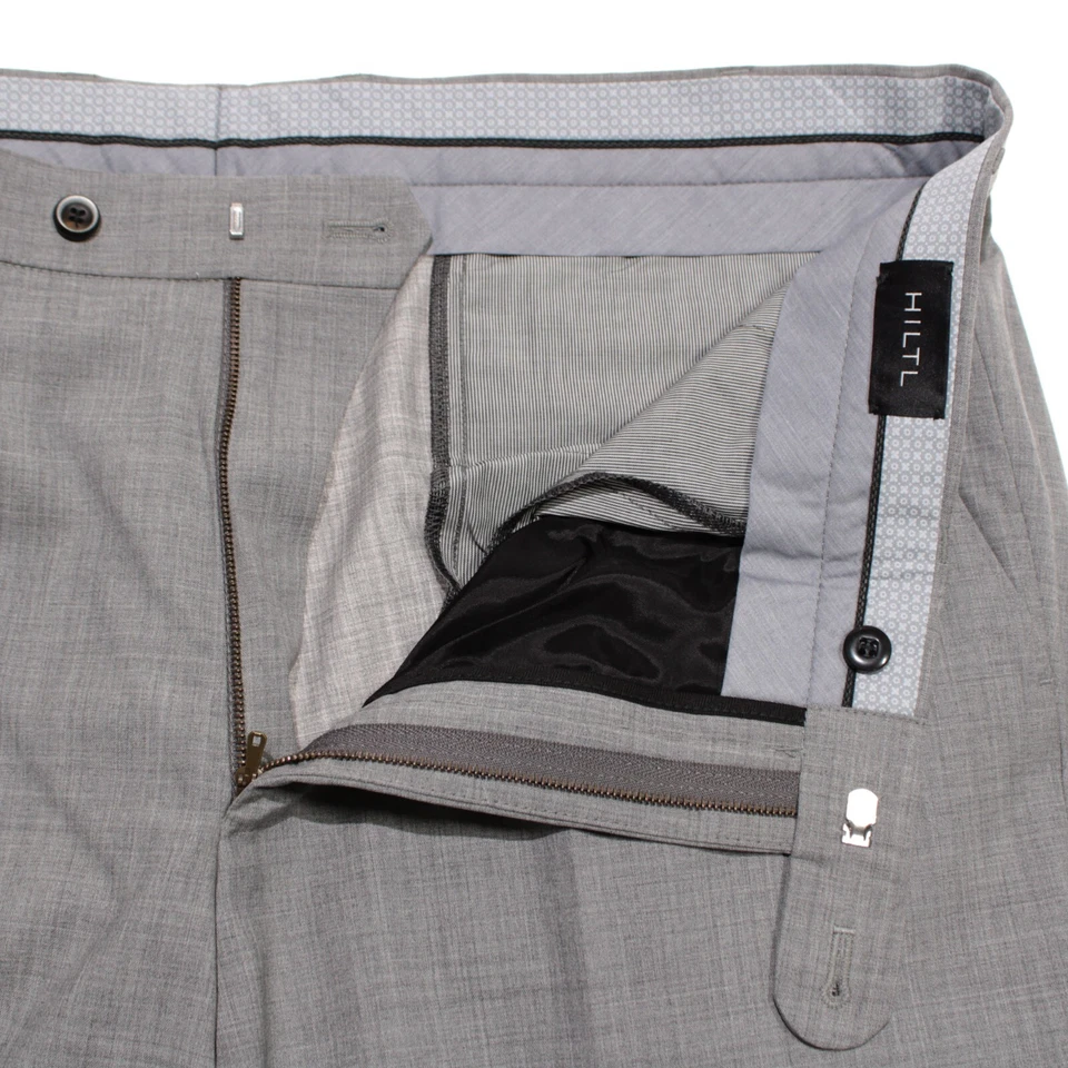 Hiltl NWOT Vitale Barberis Canonico Wool Dress Pants Size 40 US DiBiella In Gray - Image 4 of 4