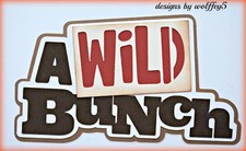 CRAFTECAFE ZOO KID TITLE paper piecing premade Scrapbook diecut piece WOLFFEY5