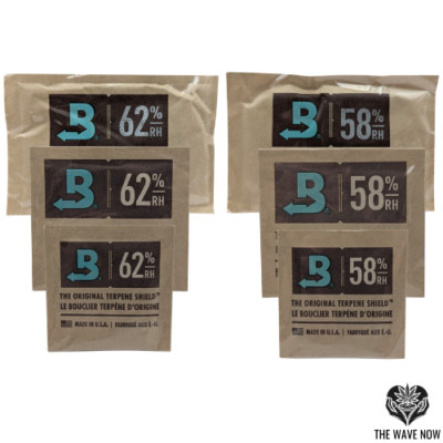BOVEDA Hydro Pack Humidity Feuchtigkeitsregler 58%/62%, 4g/8g/67g - 5/10 Stück