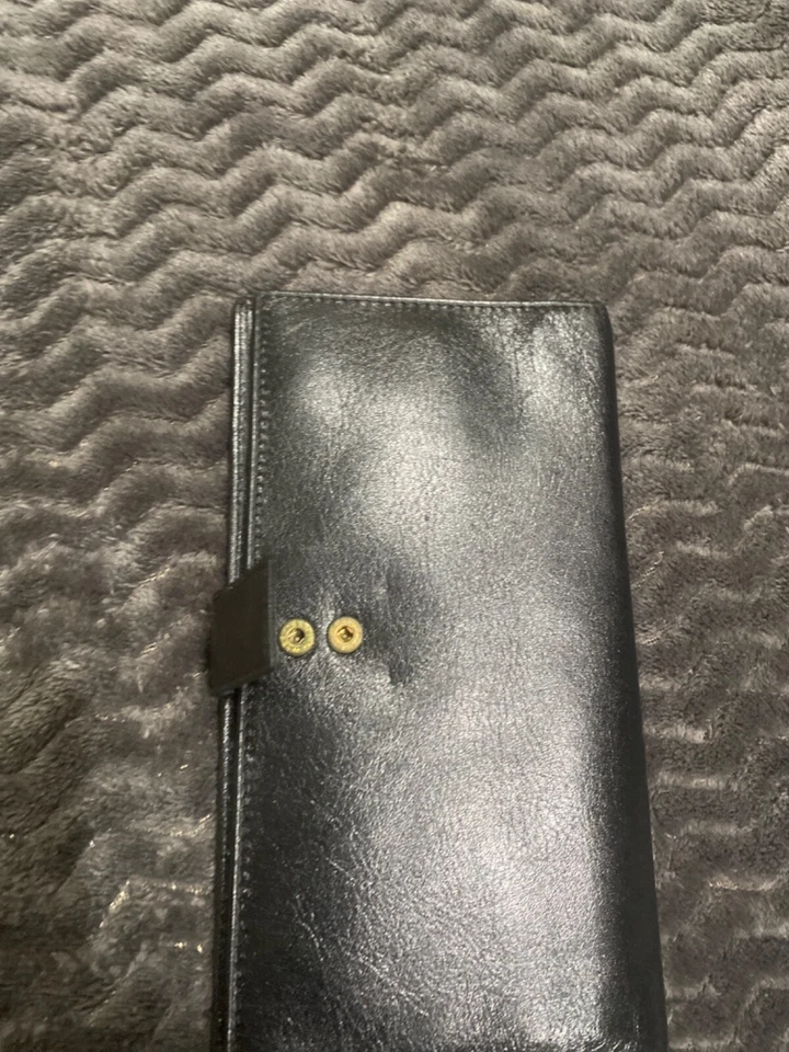 Porta documentos pasaporte de viaje negro todo cuero para hombre imitación cuero nuevo Foto 2 de 4