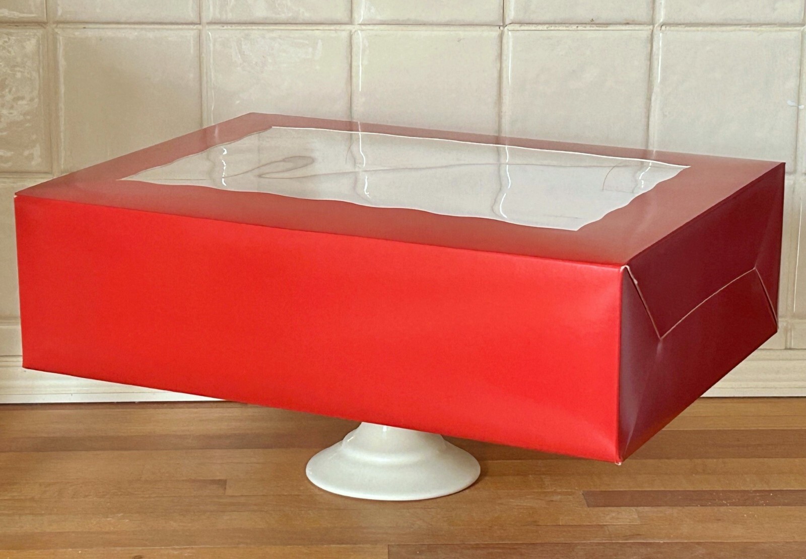 10 Premium Red 4" Deep 12 Cupcake Window Boxes + 2 FREE Cupcake Carrier