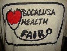 Vintage 80's Bocalusa Health Fair Yellow T Shirt Size L