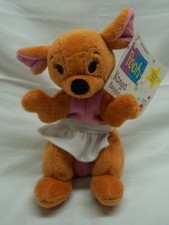 Walt Disney Mattel Winnie the Pooh FLOPPY KANGA 6" Bean Bag STUFFED ANIMAL NEW