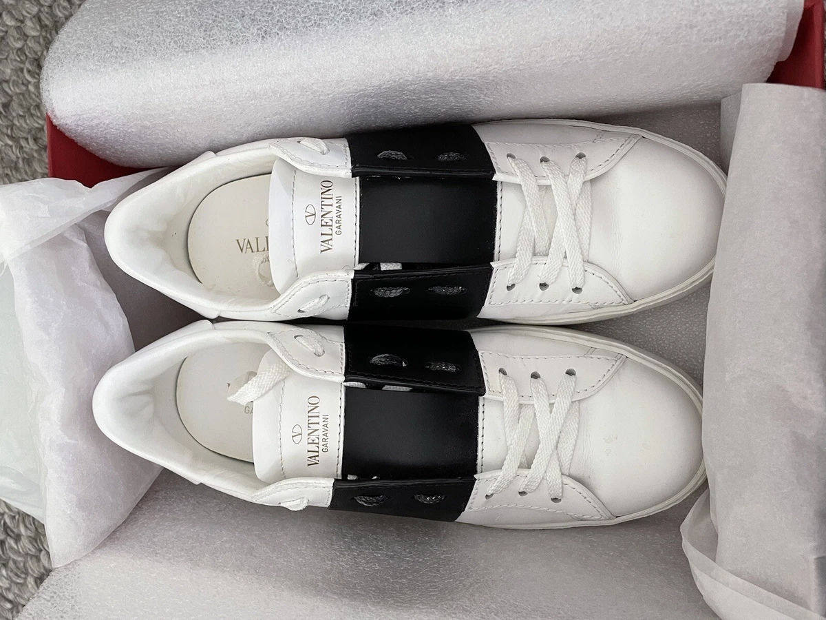 VALENTINO OPEN ROCK STUD LACE UP SNEAKERS 39 WOMENS eBay
