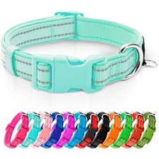 Reflective Dog CollarSoft Neoprene Padded Pet Collar with ID Tag Adjustable f...