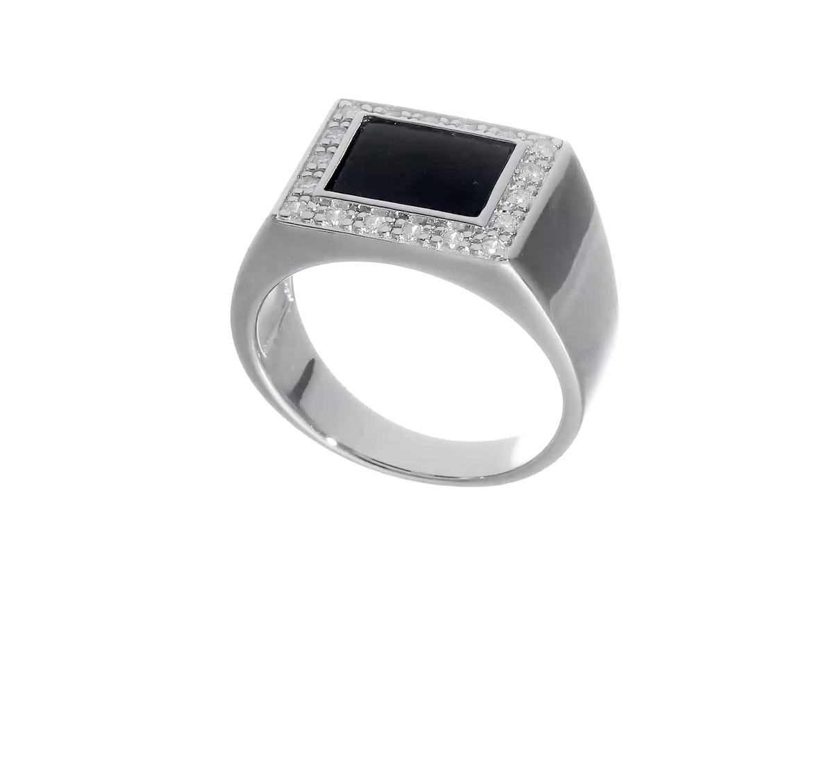 【cushka】 ring onyx silver Silver Men's CZ & Onyx Ring QR2458 | eBay