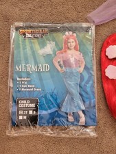 Spooktacular Creations Mermaid Costume Halloween Dress Girls Size 3T Red Wig