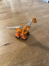 2015 Mattel Dinotrux Skya Diecast Metal Truck Dinosaur 4" Crane Orange Dino USA