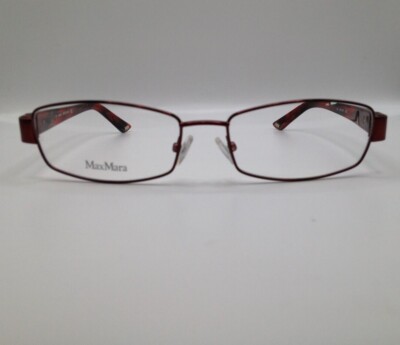 Max Mara MM 939/U LOZ Red Burgundy Metal Optical Eyeglasses Frame 52-16-135