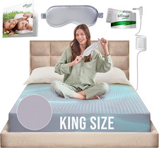 King Size Earth Grounding Fitted Sheet - Soft Gray with Silver  Silk