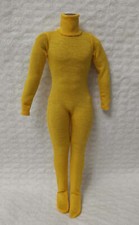 Conjunto de ropa mono body cuello alto amarillo 1/6 ajuste figura de hombre masculino de 12""