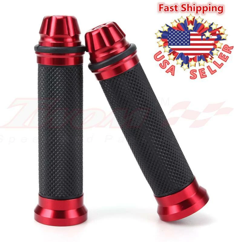7/8" 22mm Motorcycle CNC Handlebar Hand Grips Gel  For Ducati KT Yamaha YZF R6 - Image 3 of 4