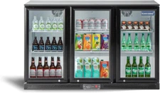 ICECASA Beverage Refrigerator, 3 Glass Door 52" Back Bar Wine Beer Drink Cooler
