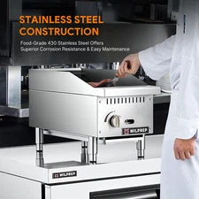 12" Countertop Gas Grill Radiant Charbroiler BBQ 35,000BTU NG LPG CSA