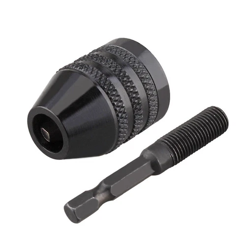0.6-8mm 1/4" Hex Shank Keyless Drill Chuck Screwdriver Impact Driver Adaptor - Picture 10 of 10