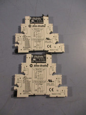 LOT OF 2 ALLEN BRADLEY 700-HLT1Z TERMINAL BLOCK SER A 12-24V W/700-TBS24 RELAY
