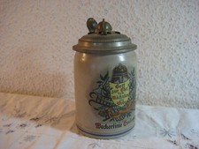 Uralter Feuerwehr Bierkrug Weckerlinie Esslingen H. Gimmel aus Sammlung