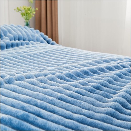 Super Soft Chunky Thick Ribbed Cord Throw Blanket - Perfect for Bed Sofa Lounge - Picture 17 of 25