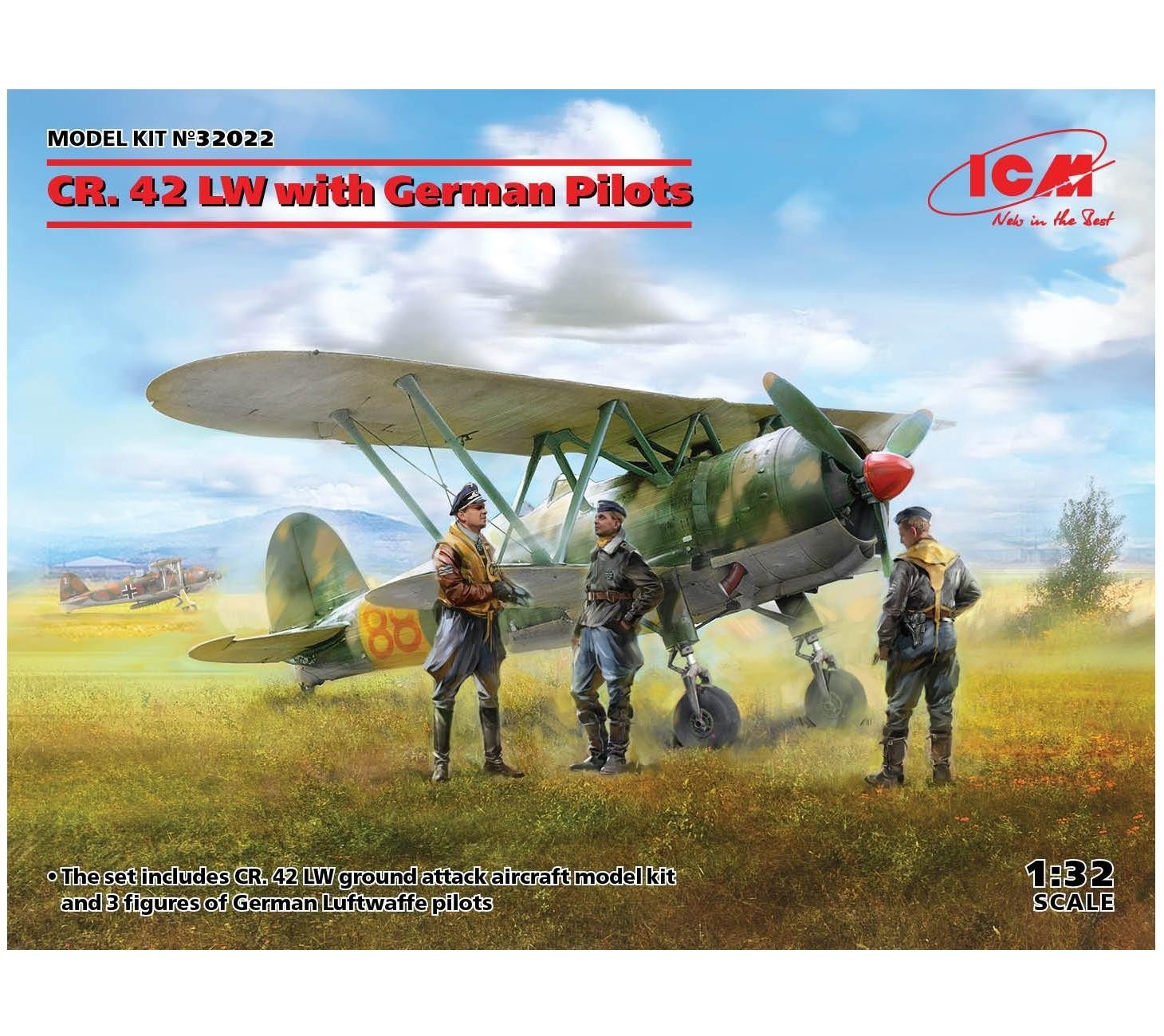 Kit Fiat CR 42 LW Falco ICM à l'échelle un sur trente-deux de haute précision