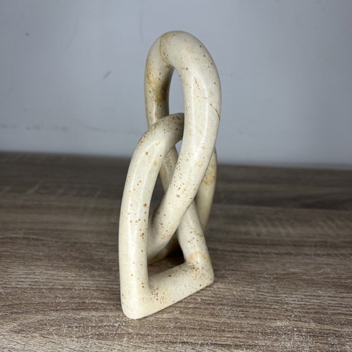 VTG Unique Geometric Smooth Soapstone Sculpture Hand Carved 3.5"Wx4"Lx6"H - Picture 2 of 12