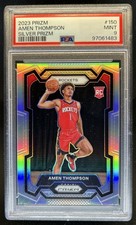 2023-24 Panini Prizm Amen Thompson RC Prizm Silver Rookie #150 Rockets PSA 9