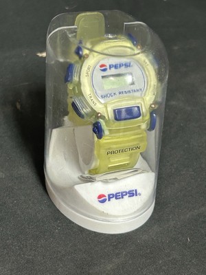 Pepsi Vintage Shock Resistant Digital Wrist Watch Yellow Band NIP