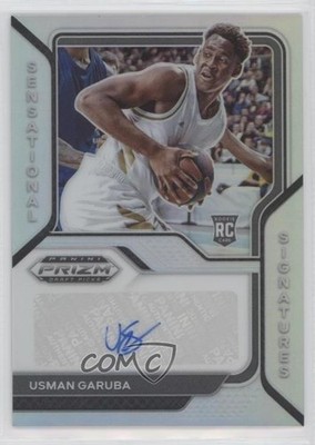 2021-22 Prizm Draft Picks Sensational Signatures Silver Usman Garuba Auto 04xe