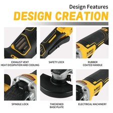 DeWalt DCG406 125mm Brushless Cordless Angle Grinder 9000RPM 20V