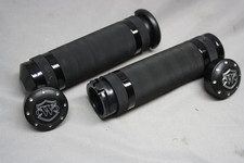 Avon Custom Griffe für Harley mit E-Gas  1 Zoll Lenker  +  Alu Endkappen