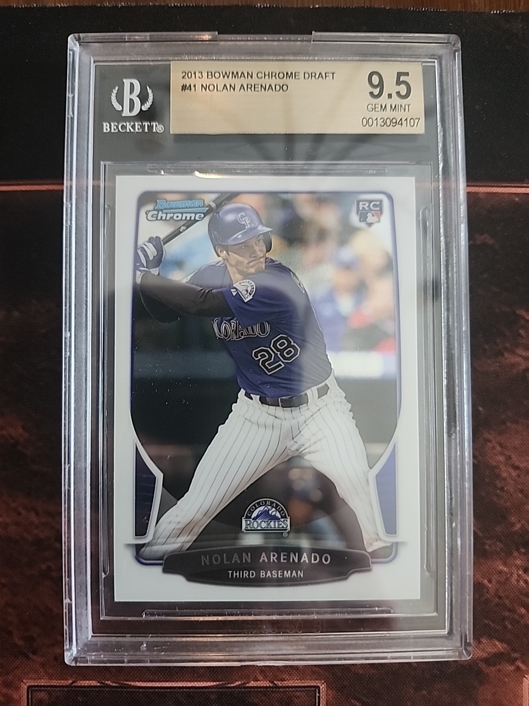 2013 Bowman Draft Picks & Prospects Chrome Nolan Arenado #41 BGS 9.5