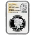 2023-S Peace Dollar NGC PF70 Ultra Cameo Early Releases Silver Proof Coin